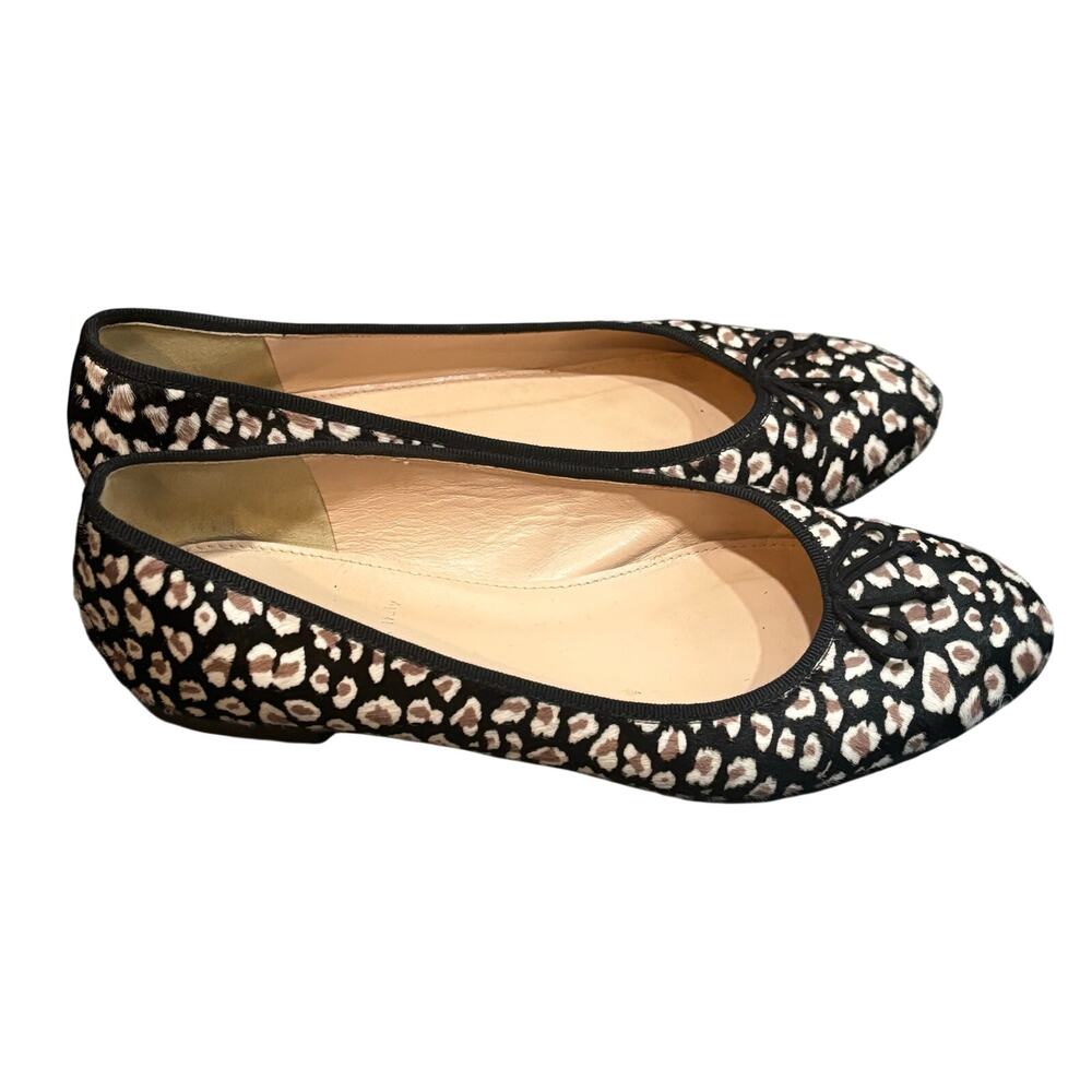J. Crew Collection Kiki Leopard Print Calf Hair Ballet Flats - size 8.5